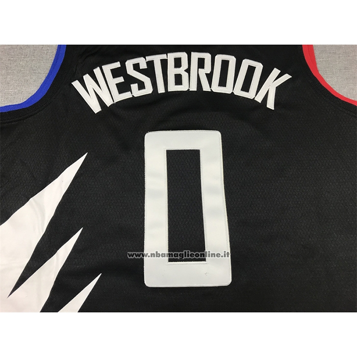 Maglia Los Angeles Clippers Russell Westbrook #0 Statement 2022-23 Nero